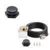 Anina NMO Antenna Mount Cap with O Ring Seal Dust Weather Rain Cover 3/4 Inch Hole Mount NMO L Shape Stainless Steel Bracket, 16 Feet RG58 Pure Copper Coax Cable NMO to PL259 view 1