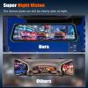 9.66" Mirror Dash Cam,1080P Touchscreen Rear View Mirror Front and Rear View Dual Cameras,Super Night Vision,G-Sensor,Loop Recording,Parking Assistance,24H Parking Monitor,HD Waterproof Backup Camera view 3