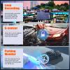 9.66" Mirror Dash Cam,1080P Touchscreen Rear View Mirror Front and Rear View Dual Cameras,Super Night Vision,G-Sensor,Loop Recording,Parking Assistance,24H Parking Monitor,HD Waterproof Backup Camera view 4