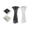 BesSTICK & STRIP Collar Cable Tie Mount with Adhesive Back - 50 Pack (25 Black + 25 White) Professional Zip Tie Anchors for Wire Management, Strong Hold up to 430g view 1