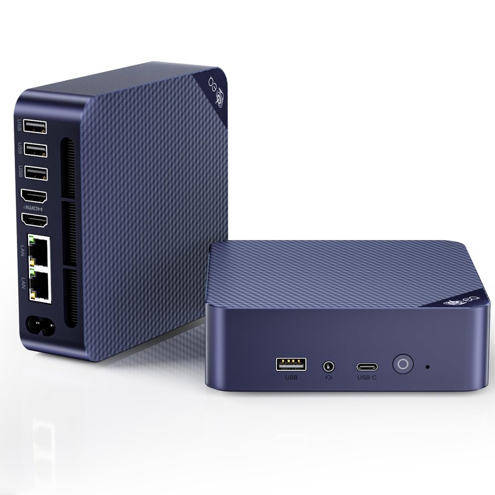 Beelink EQ14 Mini PC, Intel 13th Twin Lake-N150 (up to 3.6GHz, Upgraded N100), 16GB DDR4 RAM 500GB M.2 SSD, Dual LAN Mini Desktop Computer Support 4K@60Hz Dual Display/WiFi 6/BT 5.2 for Home/Office