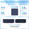 Beelink EQ14 Mini PC, Intel 13th Twin Lake-N150 (up to 3.6GHz, Upgraded N100), 16GB DDR4 RAM 500GB M.2 SSD, Dual LAN Mini Desktop Computer Support 4K@60Hz Dual Display/WiFi 6/BT 5.2 for Home/Office view 2
