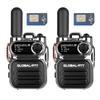 globalptt Advanced Walkie Talkie 2-Pack with Sim Cards 4G Connectivity for Global Communication - Integrated Flashlight and Multi-Function Keys for Two Way Radios Long Range (Silver) view 1