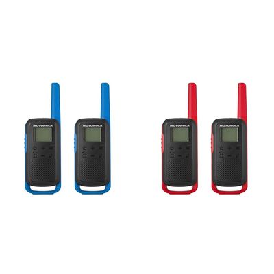Motorola Talkabout T270 & T210 Two-Way Radios, Rechargeable, 22 Channel, 25 & 20 Mile Range, 2 Packs