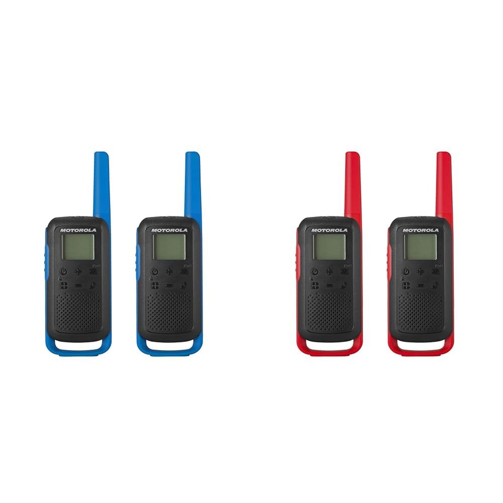 Motorola Talkabout T270 & T210 Two-Way Radios, Rechargeable, 22 Channel, 25 & 20 Mile Range, 2 Packs