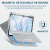 Harvopu Compatible for iPad Air 11-inch/Air 5th 4th Generation Case with Keyboard - Backlit Detachable, Folio Cover with Pencil Holder for iPad Air 11 Inch M3/M2, Air 5/ Air 4 (Boho Off-White) view 3