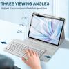 Harvopu Compatible for iPad Air 11-inch/Air 5th 4th Generation Case with Keyboard - Backlit Detachable, Folio Cover with Pencil Holder for iPad Air 11 Inch M3/M2, Air 5/ Air 4 (Boho Off-White) view 4