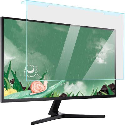 SINBAISHUNYYT Blue Light Blocking Screen Protector for 20-27 Inch Computer Monitors, Eye Protection Filter Film Hanging Anti- Scratch Protector Panel(21.5inch(491 * 288mm))