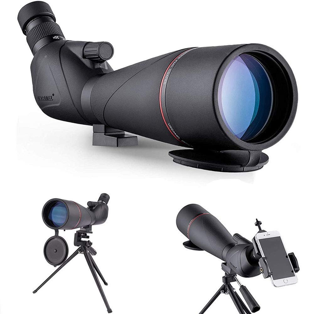 Portable Monocular Telescope Waterproof Monocular Refractor with Tripod for Archery, Angled Scope for Children Adult Beginners Sightseeing/Stargazing/Camping