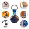 Mont Saint Michel France Silicone Protective Case for AirTag Tracker Cover Holder with Key Ring 4PCS view 3