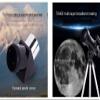 Portable Monocular telescopes for Adults Kids Astronomy Beginners 70mm Astronomical telescopes with Tripod Refractor Telescope and Carrying Bag Travel Telescope view 3