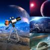 DirectNine Basics Portable Monocular acction Astronomy telescopes for Beginners & Kids & Adults, 70mm Aperture Astronomical Refractor Travel Telescope with Finder Scope & Tripod, Astronomy Beginners telescopes view 2