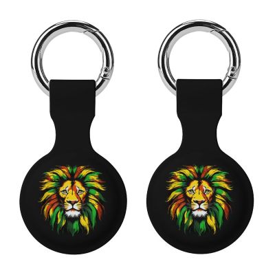 Colorful Lion Silicone Protective Case for AirTag Tracker Cover Holder with Key Ring 2PCS