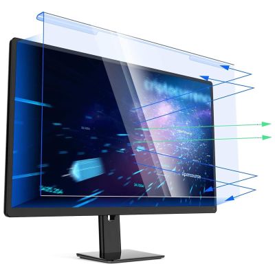 SINBAISHUNYYT Computer Blue Light Blocking Screen Protector, Acrylic Anti Glare Monitor Screen Protector, Hanging Type Install, Reduce Eye Fatigue(20.0inch(458 * 270mm))