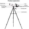 DirectNine Basics Portable Monocular telescopes for Astronomy Beginners,45 Degree Erect Mirror,80mm Large Diameter,5x24 Finder,Telescope for Kids with Backpack and Tripod, Package 2 view 3