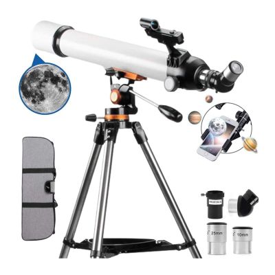 DirectNine Basics Portable Monocular Telescope for Kids Beginners, 70Mm Aperture 300Mm Astronomical Refractor Telescope with A Red Dot Finder Scope Perfect Telescope Gift for Kids