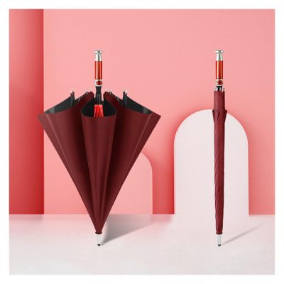 RENEESME Umbrellas for Rain Creative Rib Long Handle Umbrella Straight Umbrella Car Business Umbrella Strong Umbrella for Wind and Rain(A)