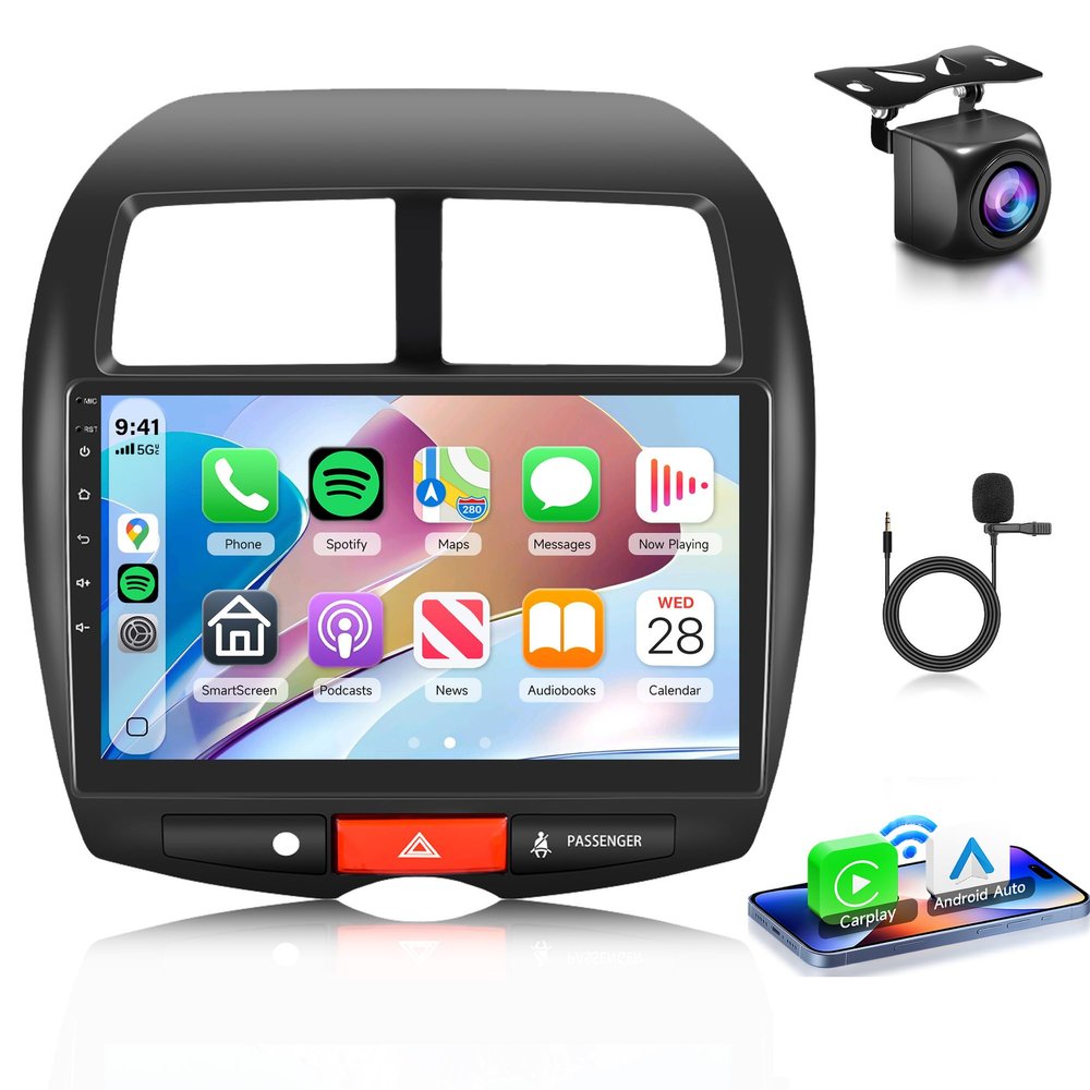 8Core 4G+ 64G Android 15 Car Stereo Radio for Mitsubishi Outlander Sport Radio 2011-2017, for Mitsubishi ASX 2013-2015,for RVR 2011-2017, Rimoody Wireless Carplay Android Auto GPS 5G-WiFi 10.1"