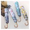 RENEESME Umbrellas for Rain Metal Curved Handle Rain Or Shine Umbrella Folding Parasol for Women Strong Umbrella for Wind and Rain(B) view 2