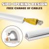 UOMTFAI Wall Cord Hider 118 Inch, Self Adhesive Cable Hider Cord Cover for Wires, Flexible Wire Cover Cable Raceway for Cord Management W0.59 H0.39in White view 3