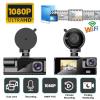 DirectNine Basics Multi-Function Dash Cam Front and Inside 1080p Fhd Dash Camera for Cars with 140 Degrees Wide Parking Loop Recording App,Easy to Install, 1.73x4.13in, black view 2