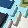 RENEESME Umbrellas for Rain Folding Creative Umbrella Solid Color Mini Light Hand Open Portable Umbrella Strong Umbrella for Wind and Rain(D) view 3