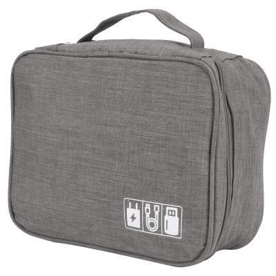 Travel Electronics Organizer, Travel Multifunction Storage Bag Cable Organizer Storage Holder Electronics Accessories Cases for Trip(Grey)