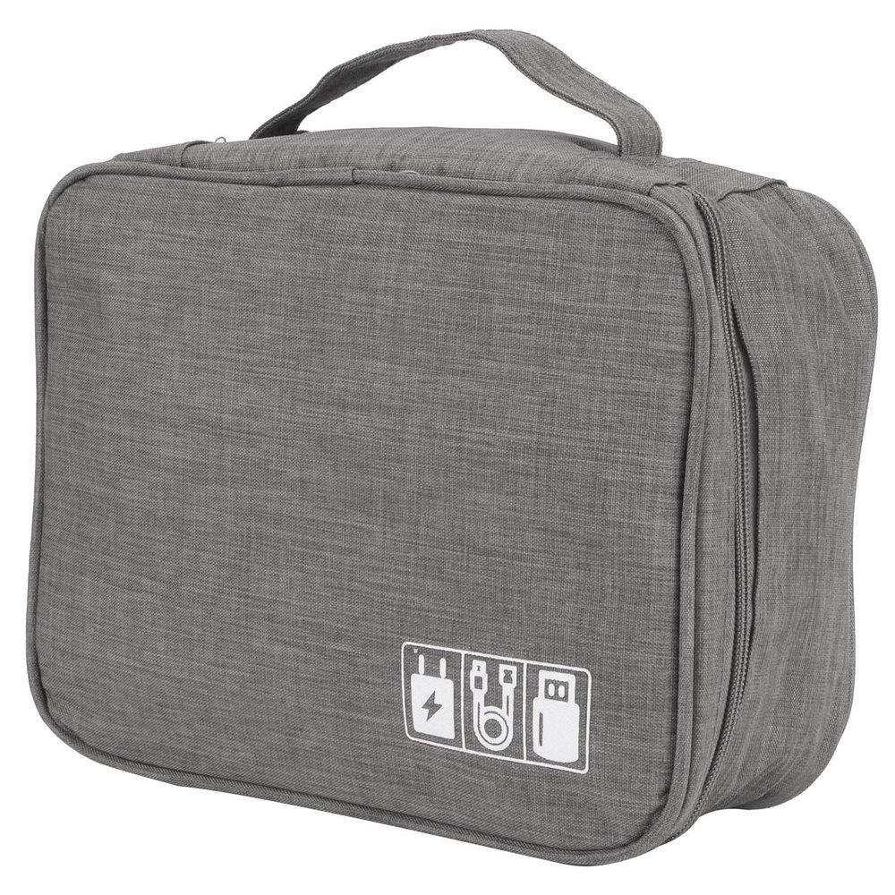 Travel Electronics Organizer, Travel Multifunction Storage Bag Cable Organizer Storage Holder Electronics Accessories Cases for Trip(Grey)