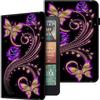 ALILANG Case for 6" Kindle Paperwhite (10th Generation-2018, 5th/6th/7th Generation-2012/2013/2015/2016) with Stylus, Folding Stand Cover for Kindle Paperwhite 10th Generation Case-Purple Butterfly view 1