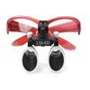 REEHUT Surgical Binocular Loupe 3.5X Magnification Working Distance 320-420MM Optical Magnify Glass Loupes DY-117 Red Magnifier view 1