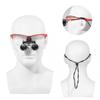 REEHUT Surgical Binocular Loupe 3.5X Magnification Working Distance 320-420MM Optical Magnify Glass Loupes DY-117 Red Magnifier view 3