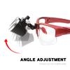 REEHUT Surgical Binocular Loupe 3.5X Magnification Working Distance 320-420MM Optical Magnify Glass Loupes DY-117 Red Magnifier view 4