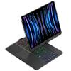 Rotating Keyboard Case for iPad Pro 13 Inch (M5/M4) 2025/2024 with Trackpad 360 Rotatable, Rainbow Backlits Keyboard Cover with Pencil Holder, Black view 1