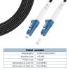Fibergaga-50M(165ft) OS2 LC to LC Fiber Optic Cable Outdoor Armored Single Mode,Simplex,9/125m 3.0mm Diameter Fiber Patch Cable,Jumper Cords LSZH,OS1/OS2 Compatible,Black view 3