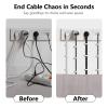 Jadaol Cable Clips 100Pcs 8mm Nail in Clips for Round Ethernet Cables Wall Clips Cable Tacks Electrical Wire TV Cable Speaker Wire Coax Clips Cable Nails for Cords Cat5/Cat5e/Cat6/Cat7 RJ45 Cord Clips view 3