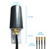 SignalPlus Omni Directional Low-Profile 5g 4G LTE 4x4 mimo Antenna for 4x4 MIMO Modem, for Cabinet, Vending Machines, 10 ft Coax with SMA Male, 600-6000MHz, Screw Mount, L Bracket Mount view 2