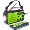 Emergency Radio 22200mWh Solar Hand Crank Emergency Radio: AM/FM/NOAA Weather Radio with Phone Charger, Flashlight & Reading Lamp, Headphone Jack, SOS Alarm for Home Survival Hurricane view 1