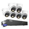 ANNKE 3K PoE Home Security Camera System, 8CH H.265+ NVR, 6X Turret Surveillance Wired Cameras, Human&Vehicle Detection, Color Night Vision, Smart Dual Light, 2.8mm Lens, Built-in Mic,6TB HDD view 1