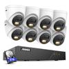 ANNKE 3K PoE Home Security Camera System, 8CH H.265+ NVR, 8pcs Turret Surveillance Wired Cameras, Color Night Vision, Human&Vehicle Detection, Smart Dual Light, 2.8mm Lens, Built-in Mic,6TB HDD view 1