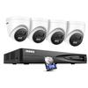 ANNKE 4K NVR Security Camera System, 8CH 12MP NVR, 4 x 8MP UHD PoE Surveillance IP Turret Camera with Smart Dual Light, Human&Vehicle Detection, Color Night Vision, IP67 Waterproof, 3TB HDD Included view 1