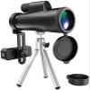 CUTPOIY Portable IPX7 Waterproof Monocular with Prism Lens Monocular with Smartphone Adapter and Tripod Binoculars for Adults Kids Bird Watching,for Indoor/Outdoor,12x50 Monocul view 1