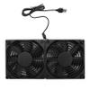 Pasuihcay 120Mm 5V USB Powered PC Router Dual Fans High Airflow Cooling Fan for Router Modem Receiver