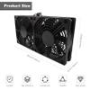 Pasuihcay 120Mm 5V USB Powered PC Router Dual Fans High Airflow Cooling Fan for Router Modem Receiver view 2