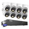 ANNKE 3K PoE Home Security Camera System, 8CH H.265+ NVR, 8pcs Turret Surveillance Wired Cameras, Color Night Vision, Human&Vehicle Detection, Smart Dual Light, 2.8mm Lens, Built-in Mic,4TB HDD view 1