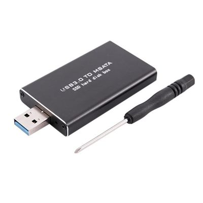 Pasuihcay MSATA to USB USB 3.0 to MSATA SSD USB3.0 to MSATA Case Enclosure HDD Case, Black