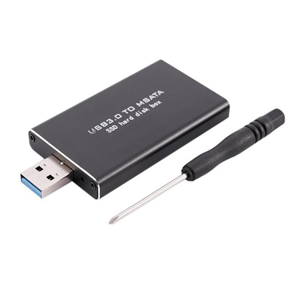 Pasuihcay MSATA to USB USB 3.0 to MSATA SSD USB3.0 to MSATA Case Enclosure HDD Case, Black