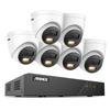 ANNKE 3K PoE Home Security Camera System, 8CH H.265+ NVR, 6X Turret Surveillance Wired Cameras, Human&Vehicle Detection, Color Night Vision, Smart Dual Light, 2.8mm Lens, Built-in Mic,No HDD view 1