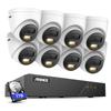 ANNKE 3K PoE Home Security Camera System, 8CH H.265+ NVR, 8pcs Turret Surveillance Wired Cameras, Color Night Vision, Human&Vehicle Detection, Smart Dual Light, 2.8mm Lens, Built-in Mic,1TB HDD view 1