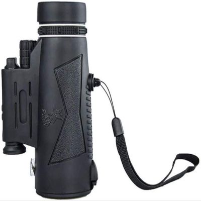 CUTPOIY High Power Binoculars, 12x50 Monocular Telescope, Portable Monocular with and LED Light Prism Lens Monocular with Smartphone Adapter and Tripod for Adults Kids Bird Watching,for ind