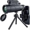 CUTPOIY High Power Binoculars, 12x50 Monocular Telescope, Portable Monocular with and LED Light Prism Lens Monocular with Smartphone Adapter and Tripod for Adults Kids Bird Watching,for ind view 3